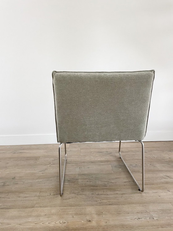 Image 1 of Sillón retapizado | chenilla verde | incluye cojín