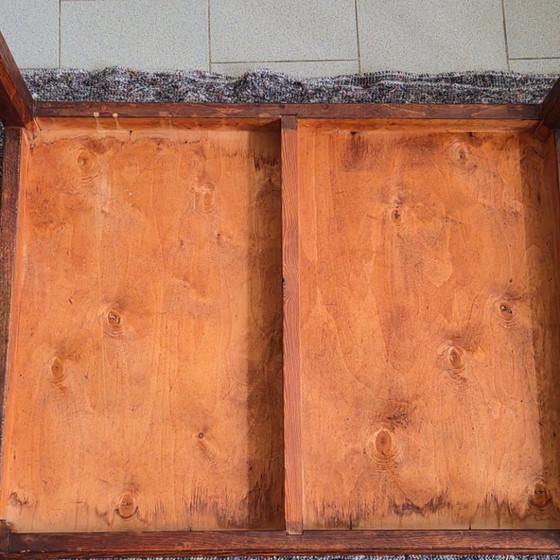 Image 1 of Vintage Scandinavian side table from 1940 by Frits Henningsen in teak and ceramic