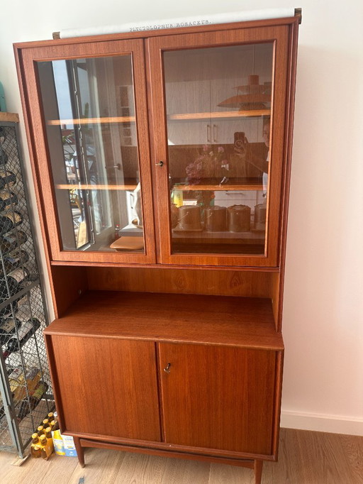 Midcentury glass cabinet