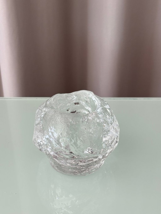 Portavelas Kosta Boda Snowball – Ann Wolff – Cristal artístico sueco – kandelaars en kaarsen, Glass