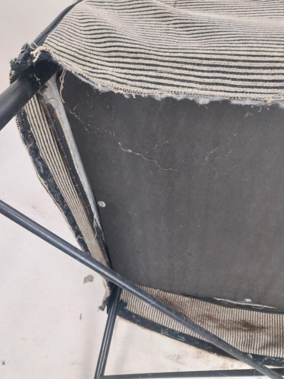 1 X Montis Charly Armchair in Grey Mélange Fabric 1980s – Metal, Textile, Vintage (photo 9 of 10)