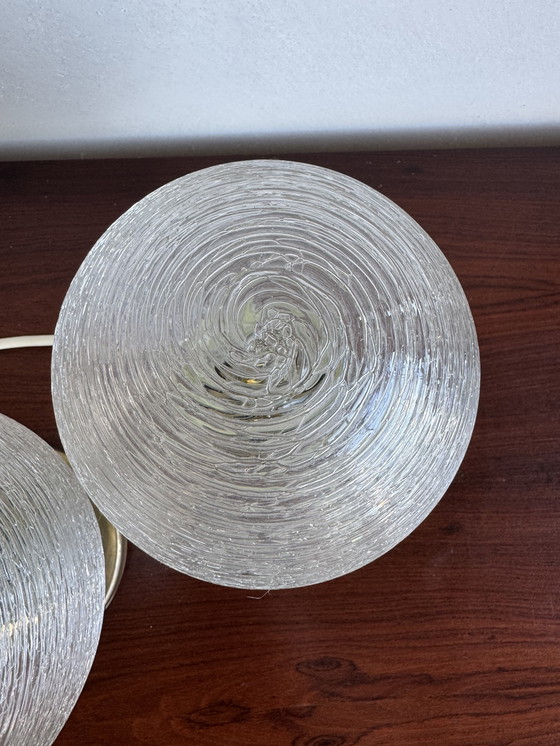 Image 1 of Pair of Doria Leuchten Table Lamps – Textured Globe Elegance