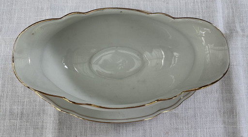 Sauce bowl with golden rims