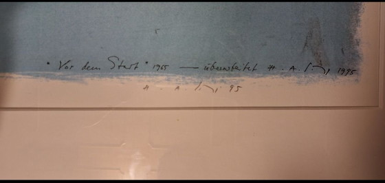 Litografia Hermann -Alfred Sigg (1924-2023)Von Dem Start (121/400 – Hermann Alfred Sigg, Arte, Vetro, Carta (photo 7 of 12)