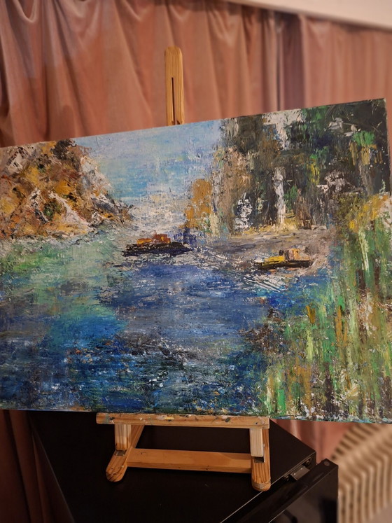 Original Oil Painting Kathleen Storme, "Het Impulsieve Moment" (2021), Paintings & Drawings, Wood, Canvas (photo 7 of 12)