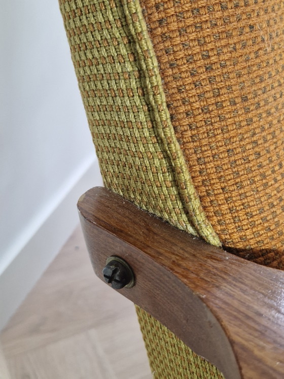 Teak Armchair, 60s-70s – Textile, Wood (photo 2 of 8)