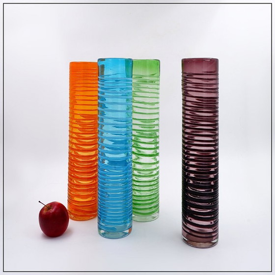 Image 1 of Set di quattro grandi vasi a spirale - Vetro di Murano