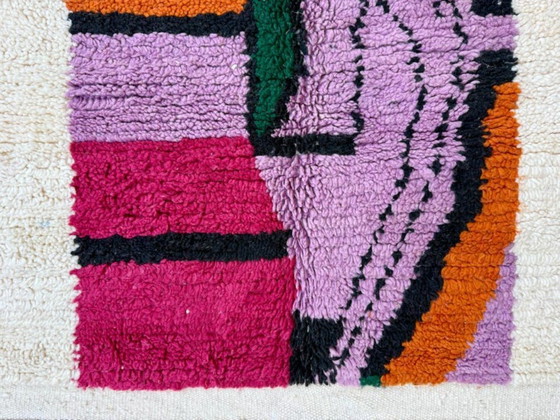 Image 1 of Authentic Azilal rug 250cmx150cm Berber Rug – Handcrafted Wool Area Rug for Living Room – Traditionally Rugs – Colored Area R