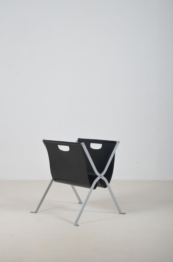 Image 1 of Portariviste pieghevole italiano in pelle di sella, anni '70