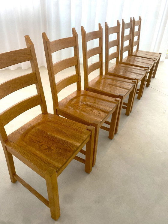 Image 1 of 6 Esszimmerstühle aus massiver Eiche - zeitlos & robust