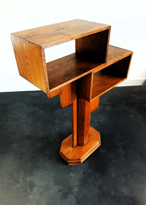 Image 1 of solid oak room divider Amsterdam School