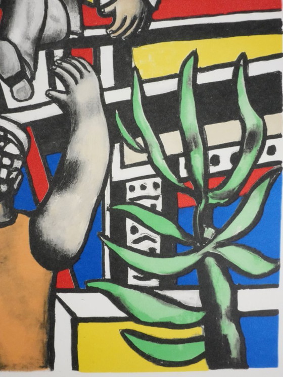 Fernand Leger : Les Constructeurs Au Palmier, Lithographie Signée – Lithographies et sérigraphies, Paper (photo 10 of 11)
