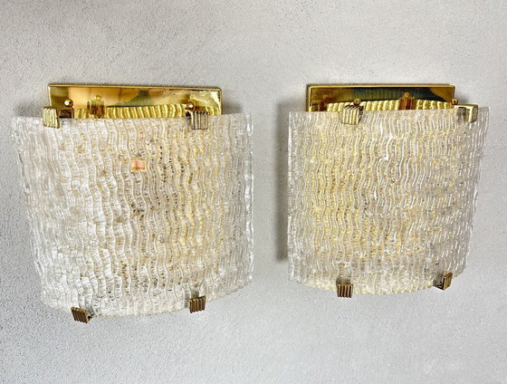 Image 1 of Coppia di lampade da parete vintage in Murano