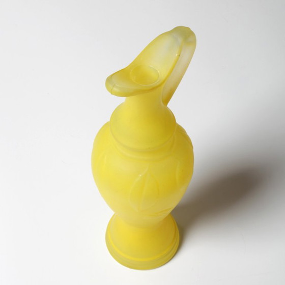Mid-Century Glass Lemon Patterned Yellow Jug / Limoncello Carafe / Italy / 1980s – Glass & Decanter (photo 10 of 11)