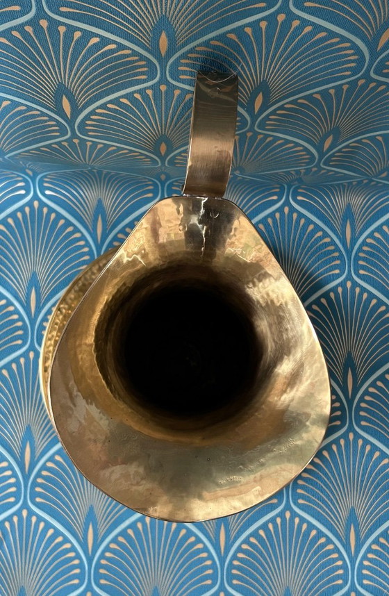 Image 1 of Brocca "Cognolato" con piatto Ottone Battuto a mano 