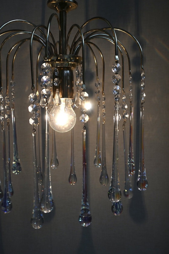 Image 1 of Lámpara colgante de lágrima de Murano de Paolo Venini