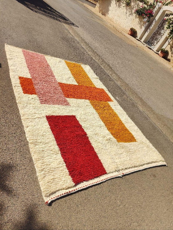 Handmade Beni Ouraine Rug, Traditional Craftsmanship, Size 150/250 cm – Rugs & carpets, Wool (photo 2 of 6)