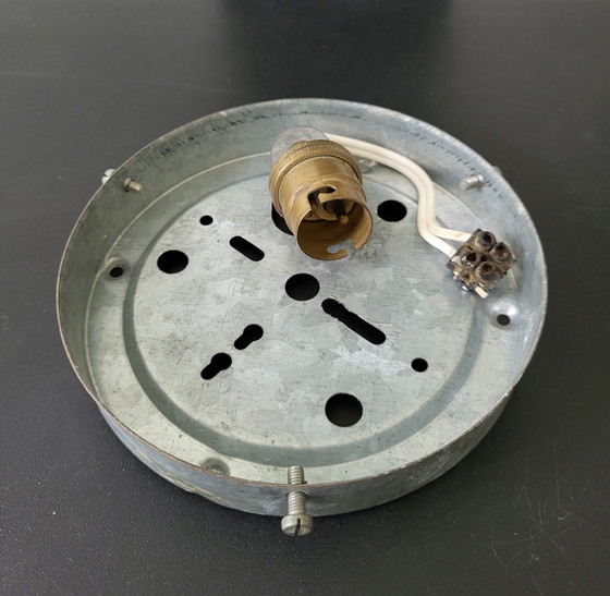 Image 1 of Mid-Century glass ceiling light from the 1950s.