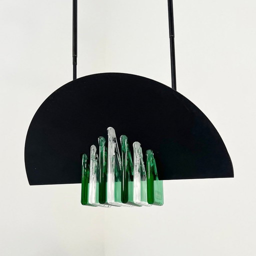Postmoderne Murano plafondlamp van Mazzega, jaren 70.