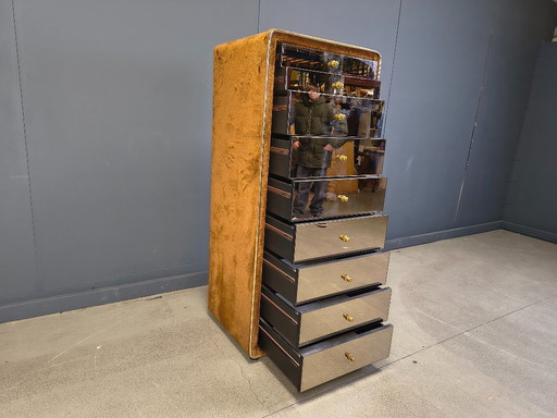 Commode vintage à miroirs de RUF International, années 1970