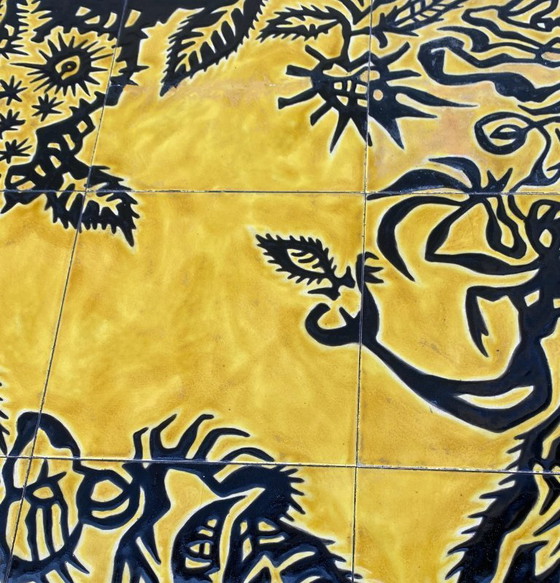 Image 1 of Jean Lurçat a Saint-Vincent, tavolino da caffè in ferro battuto, 1950