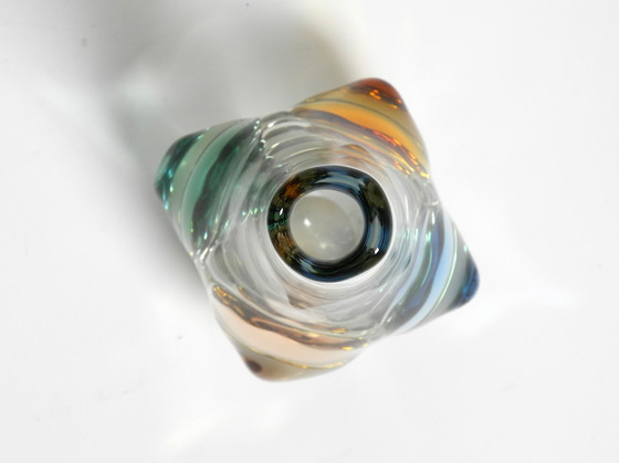 Image 1 of Two beautiful crystal glass vases from the 1960s by Miroslav Klinger for Bohemia Glass - Made in Czech