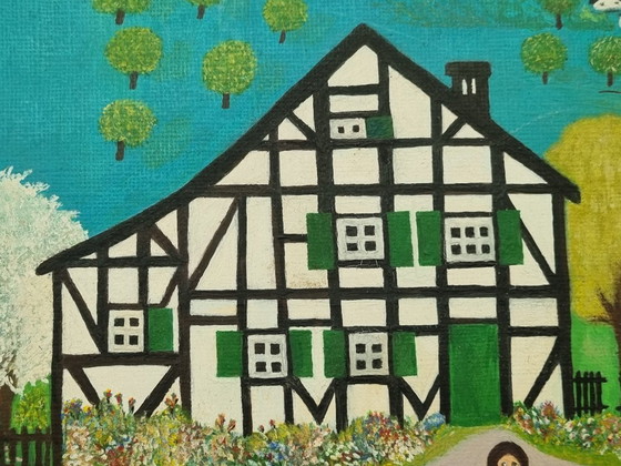 Pintura al óleo “Granja” de Olga Manstedt (1983) – Decoración de pared, Wood (photo 3 of 8)