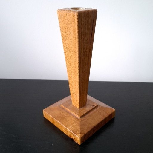 Chandelier Art Déco vintage en chêne, années 1920/1930