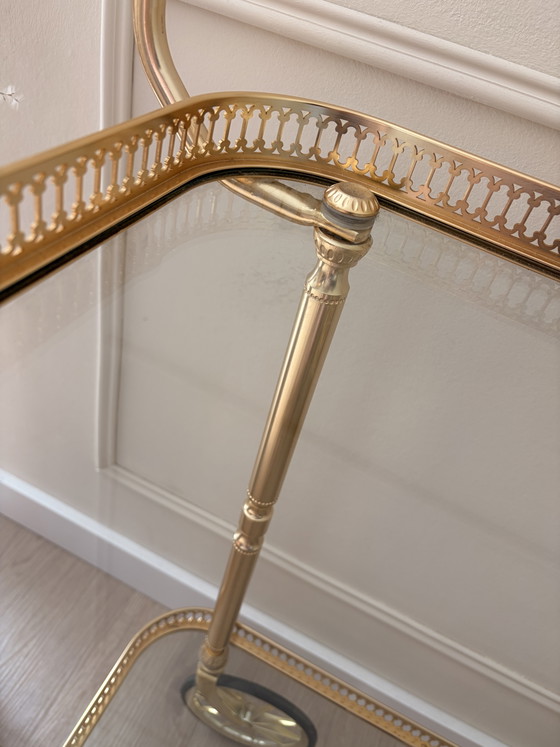 Image 1 of Carrello di servizio vintage placcato oro di Umberto Mascagni