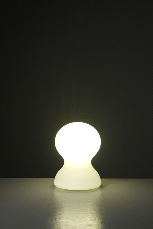 Vintage Pion Lamp Opaline Post-Modern Design Habitat 1990s – tafellampen, Glass (photo 2 of 8)