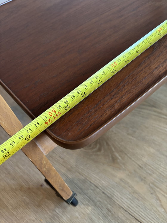 Image 1 of Vintage Scandinavische Opklapbare Serveerwagen Jaren 60/70 M