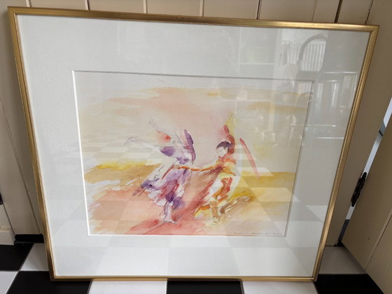 Image 1 of Watercolor Tonny Lansdaal 1984, Hungarian Dance, Brahms