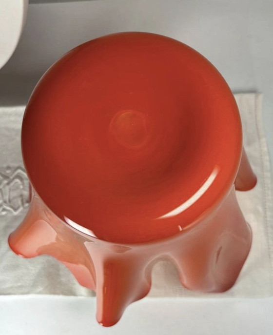 Image 1 of Murano Orange Large Handkerchief Vase