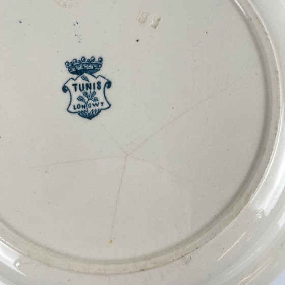 Image 1 of Ensaladera baja, modelo "Túnez", de Longwy, finales del siglo XIX.