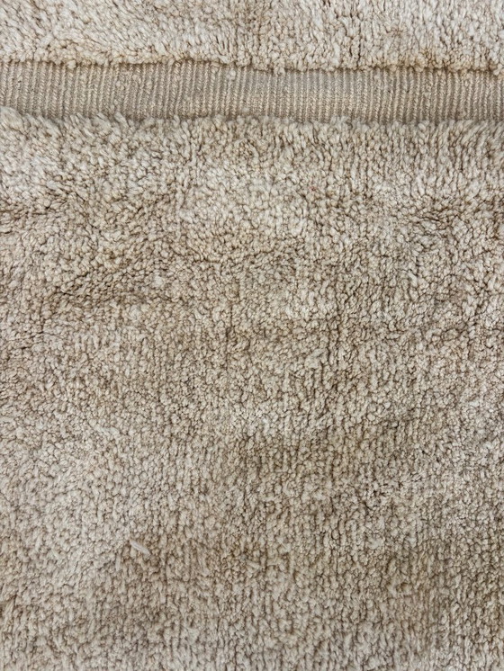 Image 1 of Moderner weißer marokkanischer Mrirt-Wollteppich 200 x 260 cm – Abstrakter handgewebter Berberteppich