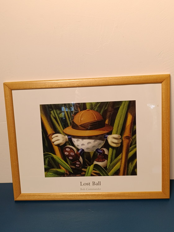 Image 1 of 2 signed Bob Commander framed lost ball and drop 'm