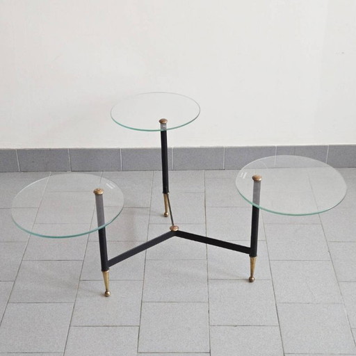 Tavolino da caffè vintage anni '50, espositore da negozio Dekora Nantes, stile rockabilly anni '50.