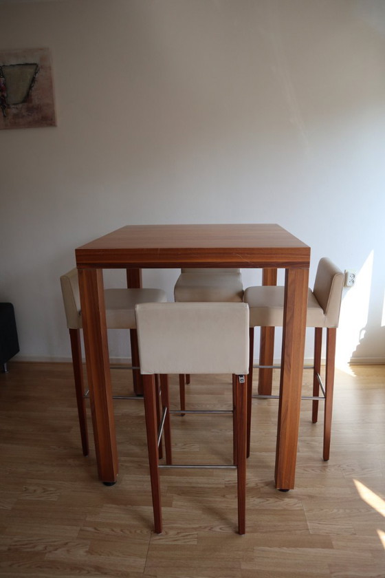 Image 1 of 4 Hülsta bar stools in perfect condition - optional bar table for small additional charge