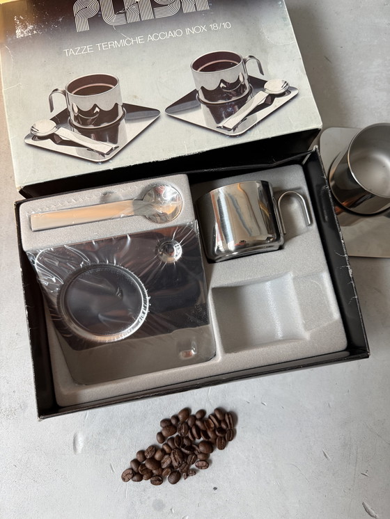 Image 1 of Guido Bergna Thermal Espresso Set – Stainless Steel 18/10 – Italy – With Box