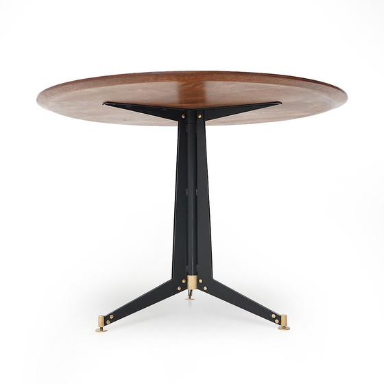 Image 1 of Tavolo con piano rotondo e gamba centrale, anni '50