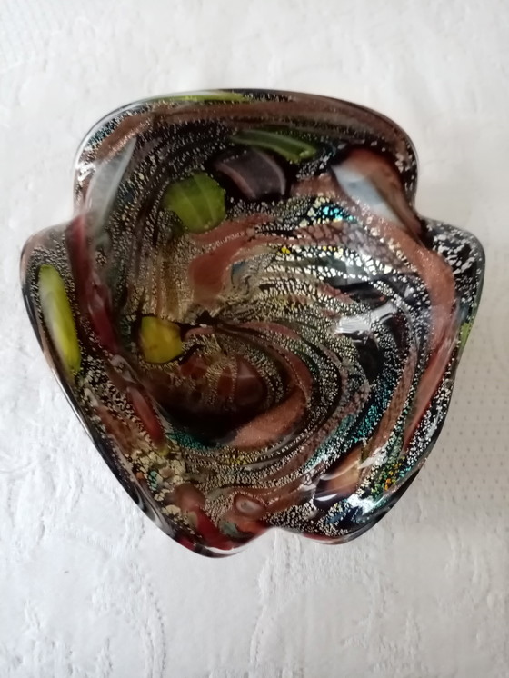 Image 1 of Murano/Avem Tutti Frutti jaren 60 glazen asbak/zakje leegsysteem