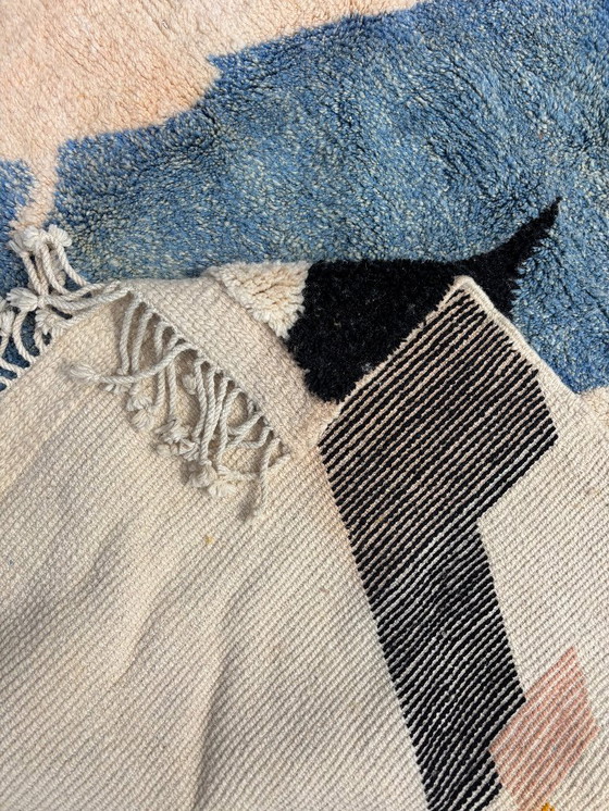 Image 1 of Berber Buntes Marokkanisches Beni Ourain Wollteppich 200x300 cm - Berber Marokkanischer Teppich