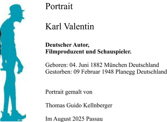 Image 1 of Portrait Karl Valentin Kunst Gemälde Pop Art