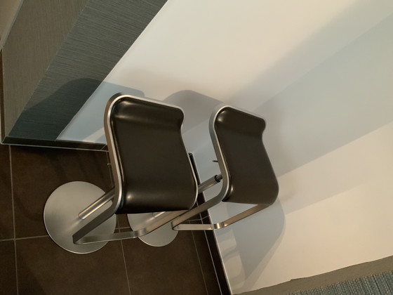 Image 1 of 2 x Lapalma bar stools LEM – brown – height adjustable (66–78 cm)