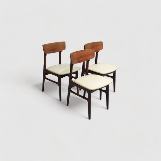 Set di 3 sedie da pranzo vintage - anni '60