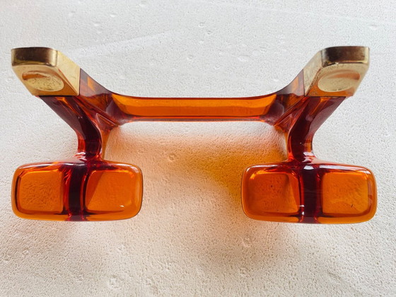 Image 1 of Vintage, Burnt Orange Bathroom Accessories by Grosfillex 1970s, Set of 4