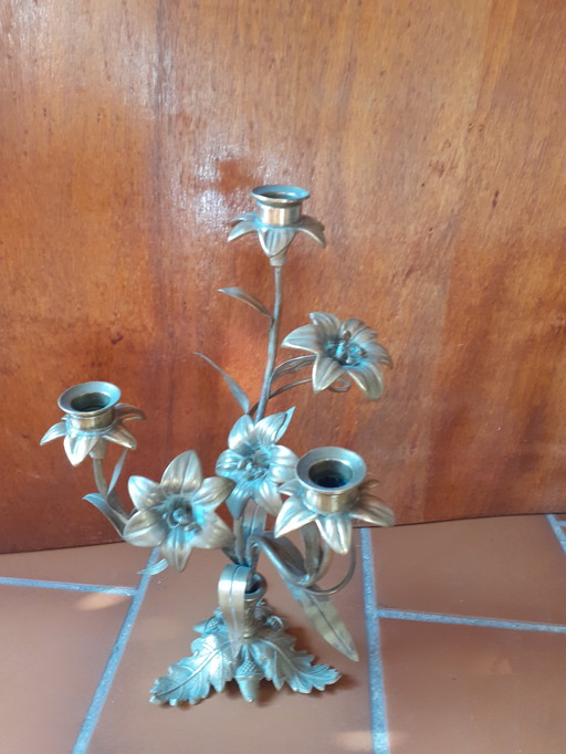 Chandelier végétal d'église du 19° siècle