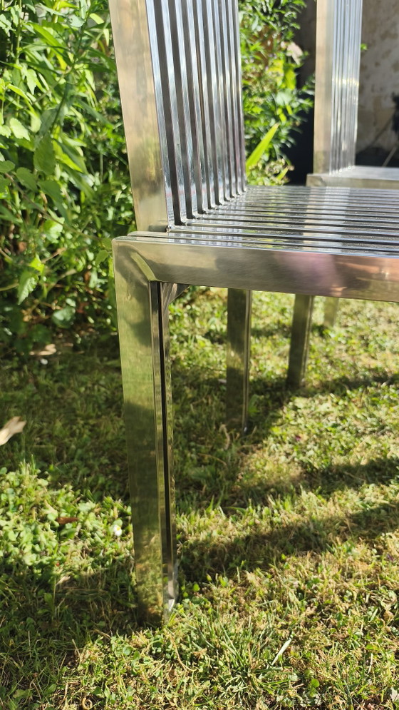 Image 1 of Lot de 3 chaises barreaux chromés Gil and Roy