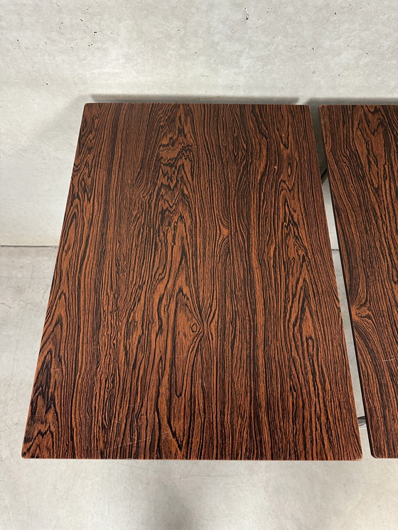 Image 1 of Vintage industrial school tables - steel and composite