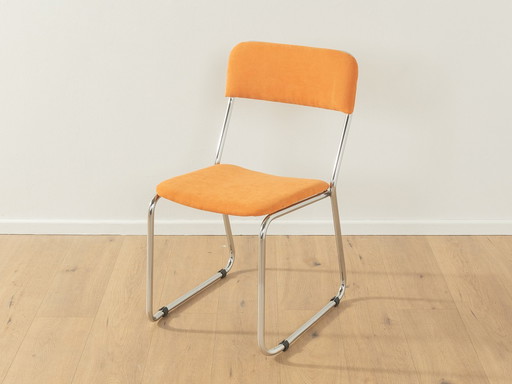 4x Chromen Stoelen, 1970 Vintage